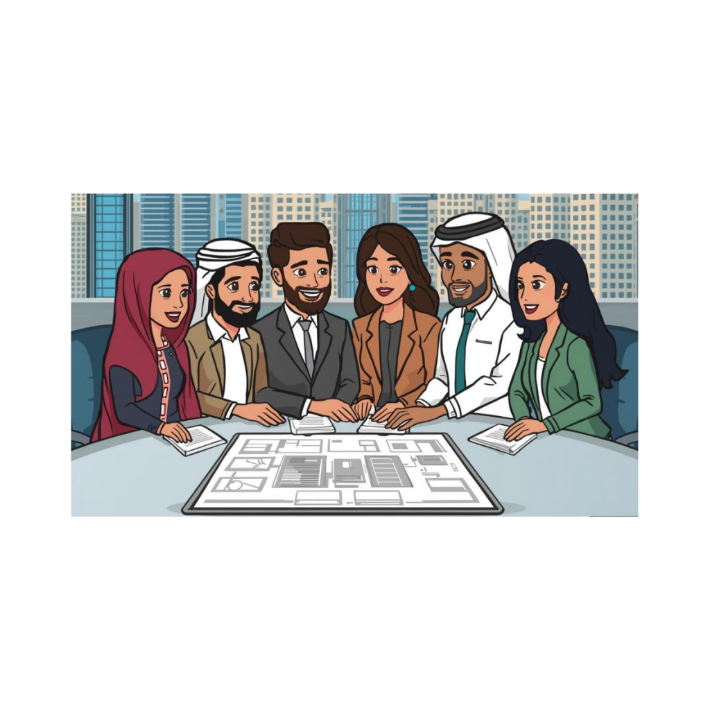 Sigma Homes consulting team meeting with Dubai developer for Owners Association Management planning