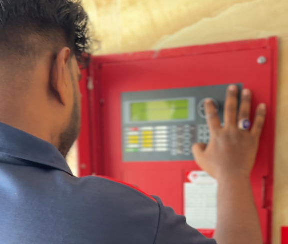 fire alarm panel inspection OA management Dubai